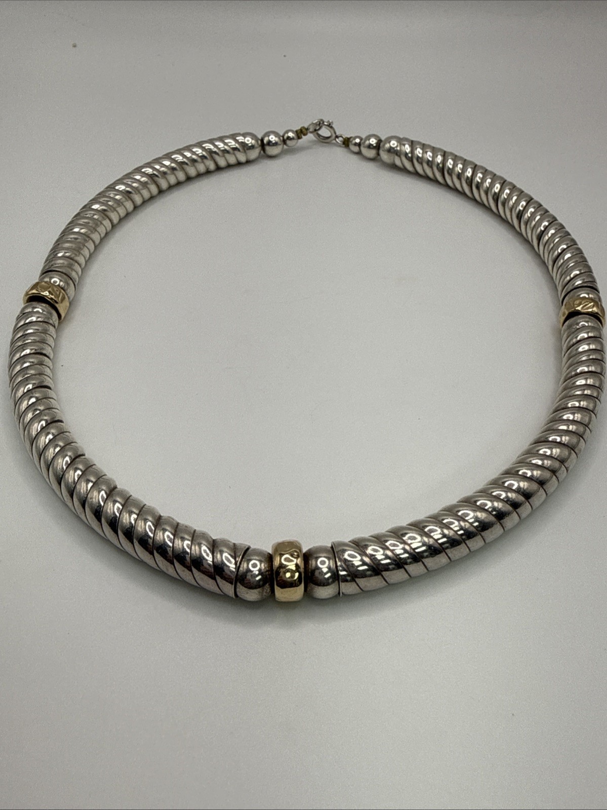 16″ Sterling Silver Twisted Cable Collar Necklace 38.9 g