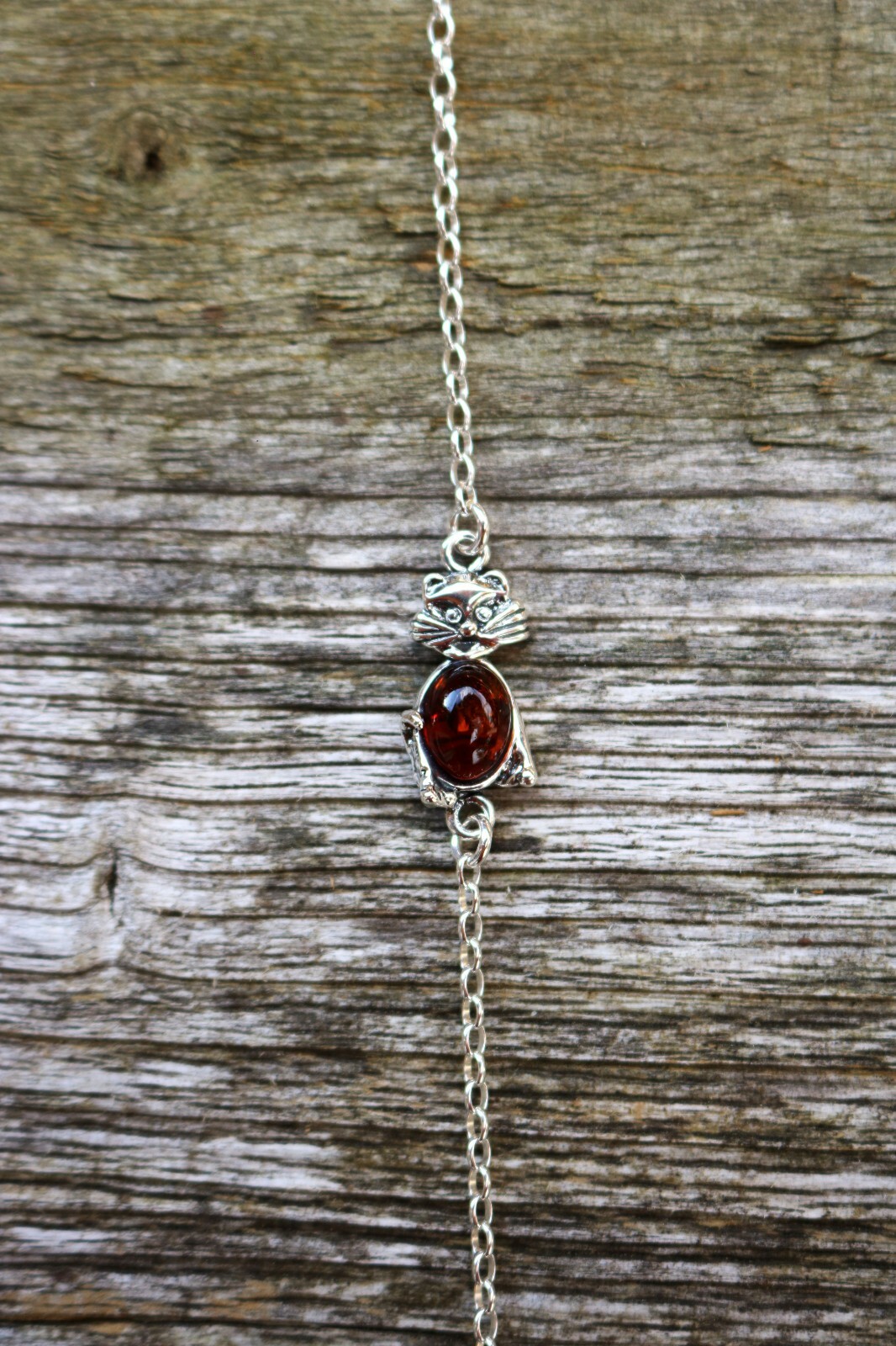 925 Silver Amber Cat Bracelets UK Seller