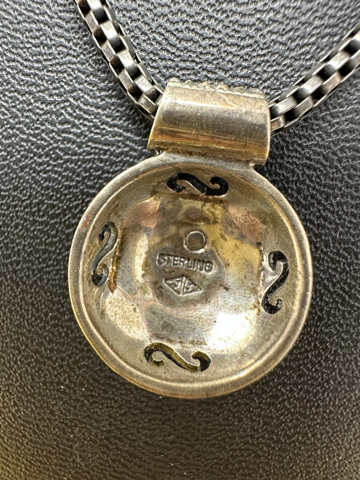 Sterling Silver Judith Jack Medallion Marcasite Pendant Choker Necklace 12g 14”