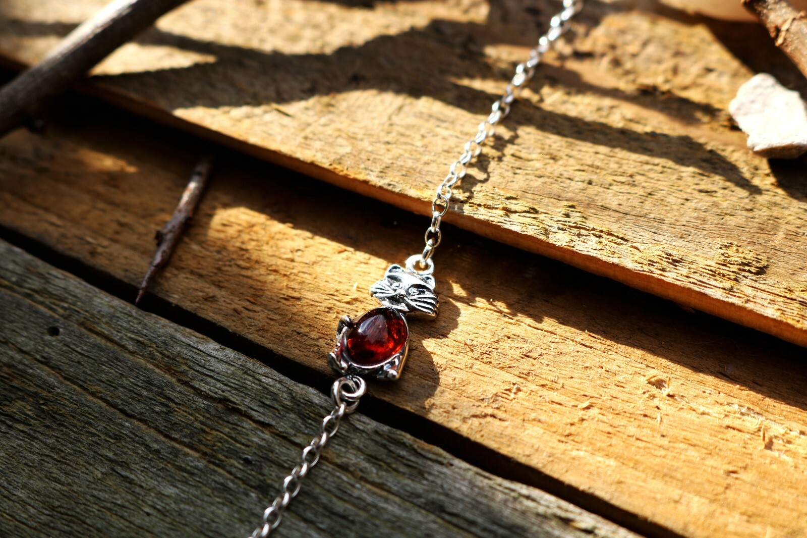 925 Silver Amber Cat Bracelets UK Seller