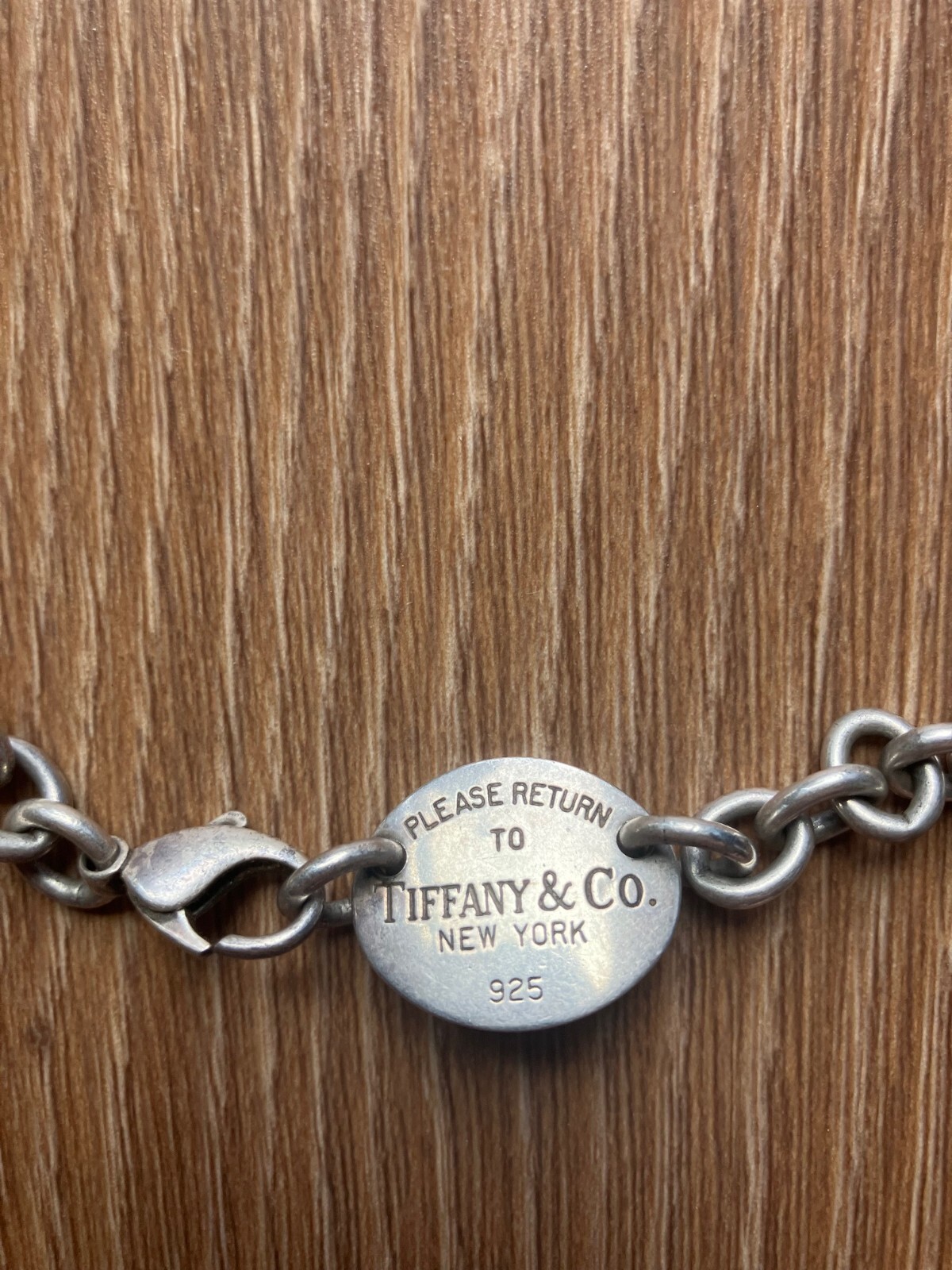 Tiffany & Co. Return to Tiffany Heart Tag Choker Necklace .925 Silver 15″ Chain