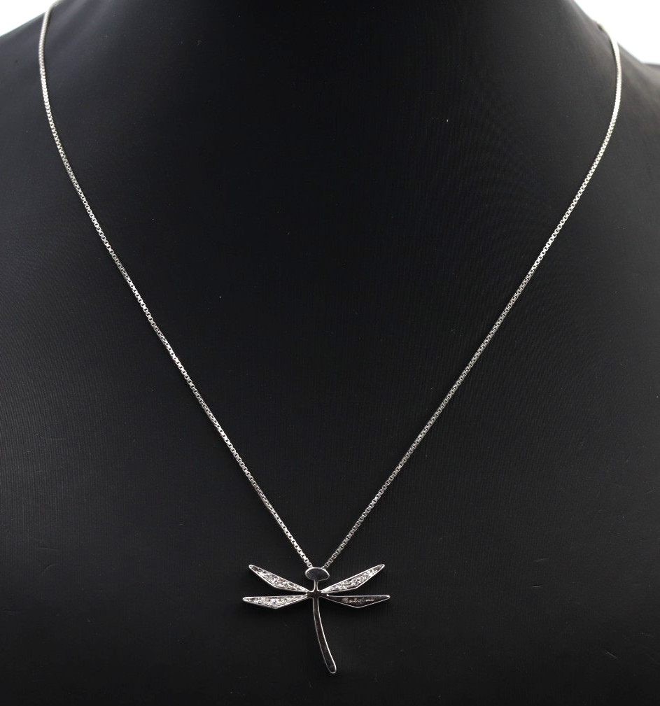 Salvini Libellula Diamond Chain Necklace 18K White Gold, Natural Diamonds, 52 cm