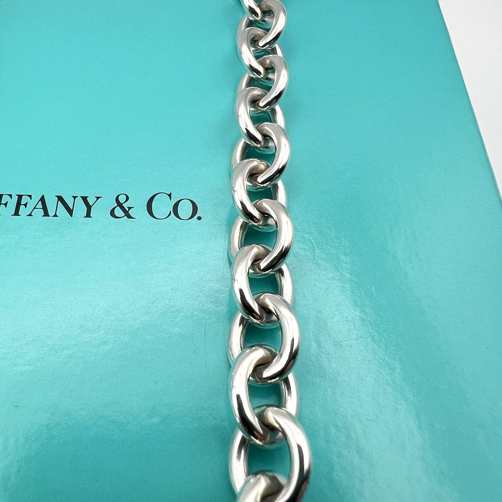 Tiffany & Co. Rare Heart Arrow Toggle Chain Necklace Silver 925 Italy 72.7g
