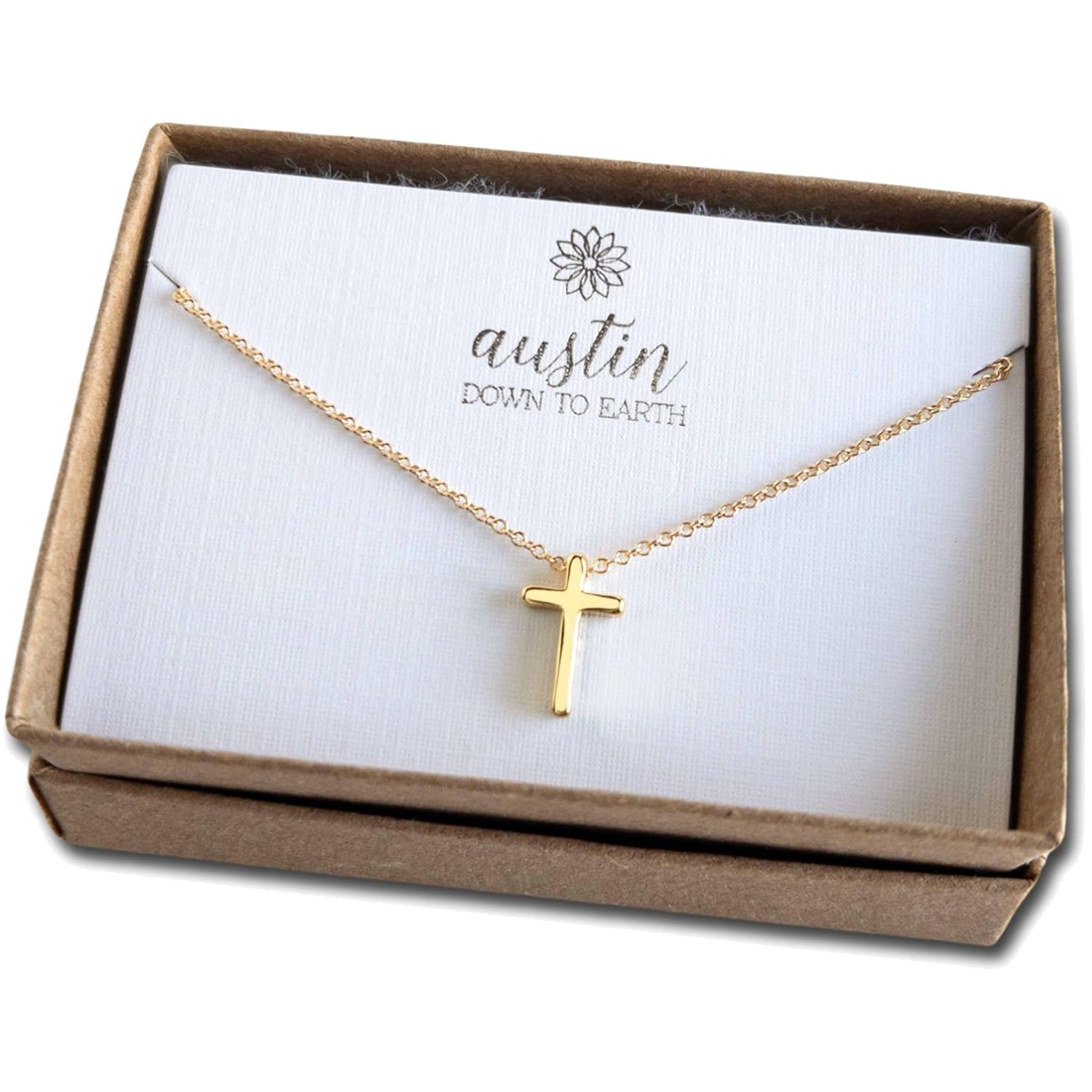 14K Gold Cross Necklace for Women Tiny Cross Necklace for Women 14K Gold