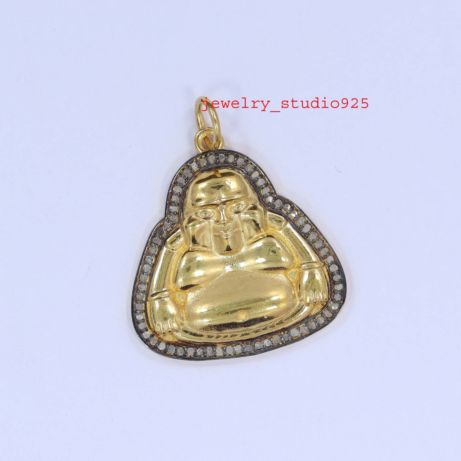 925 sterling silver handmade pave natural diamond pendant necklace Jewelry item