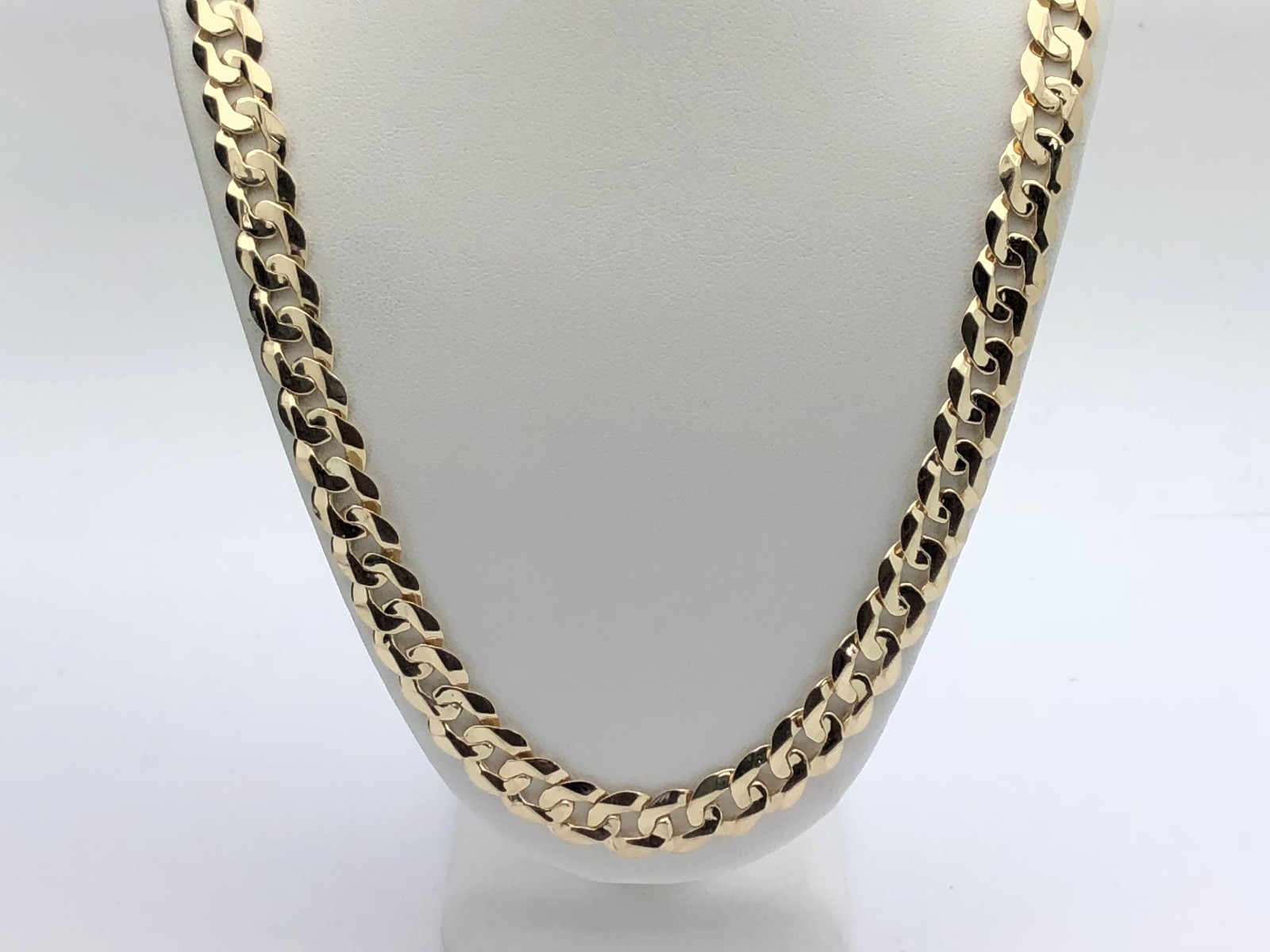 10k Yellow Gold Solid Cuban Curb Link Chain Necklace 30″ 9mm 56.7 grams