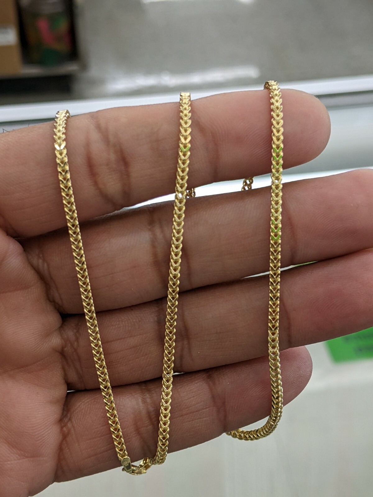 10kt Real Gold Franco Chain 2mm 24 Inch for men and women