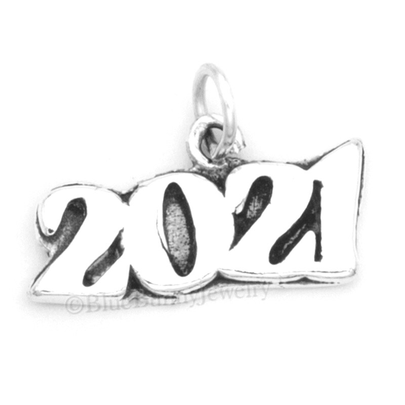 2021 Sterling Silver Charm 925 pendant .925 graduation birthday new year charm