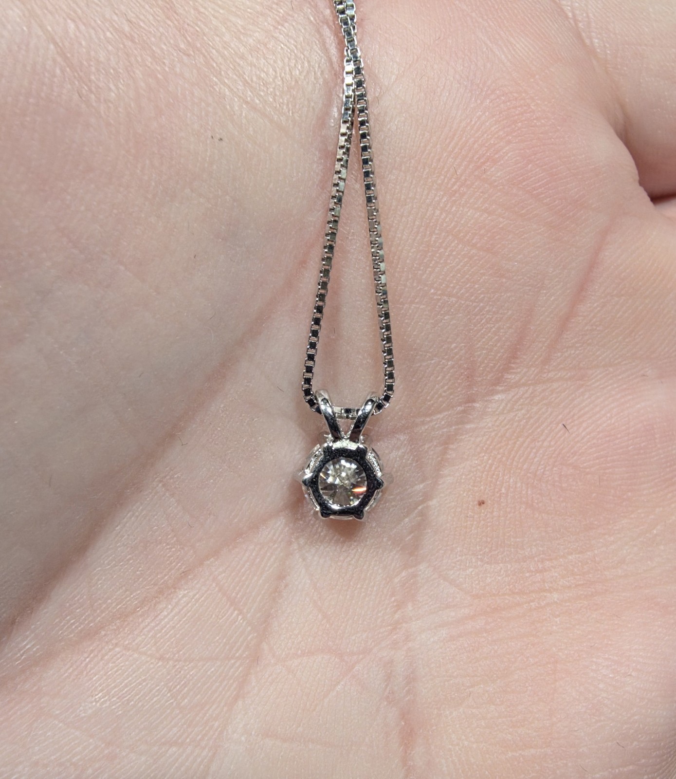 1 Ct Round Cut GRA Moissanite Solitaire Pendant 16+2″ Necklace Sterling Silver