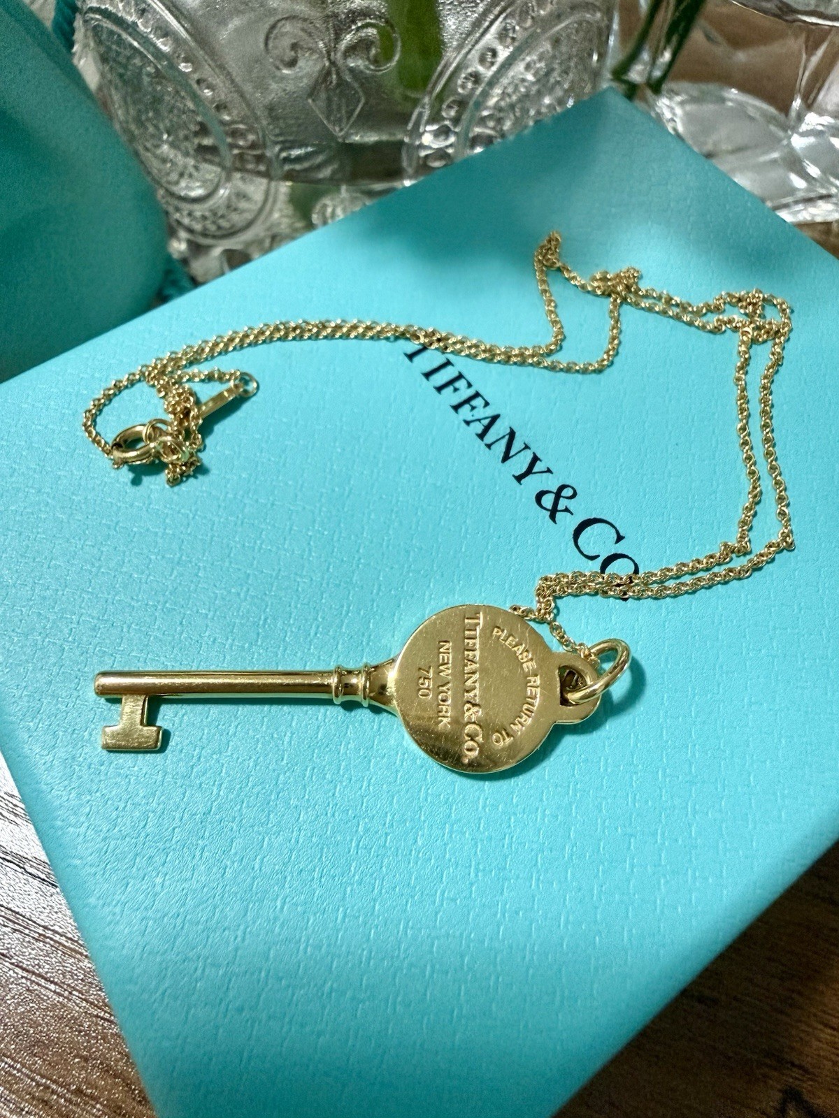 Tiffany & Co. 18k Gold ‘Return to Tiffany’ Necklace with Key