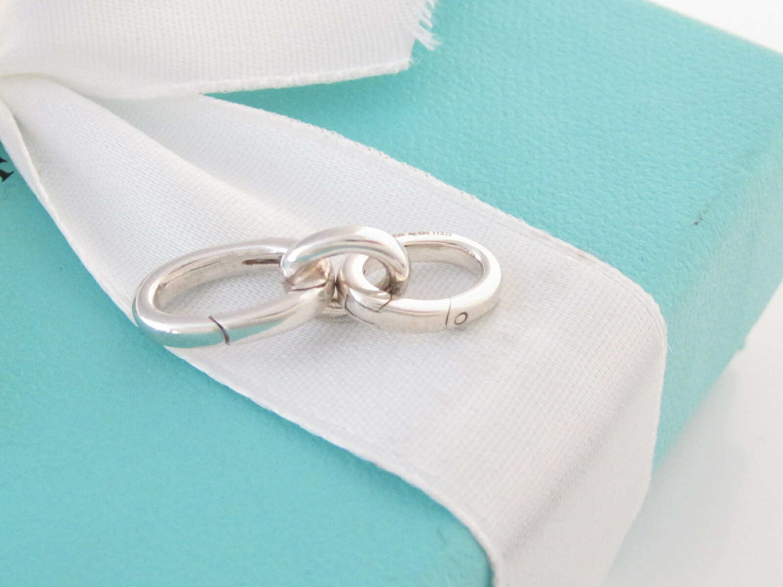 Tiffany & Co. Sterling Silver Necklace Bracelet Oval Link Clasp Extender 1″