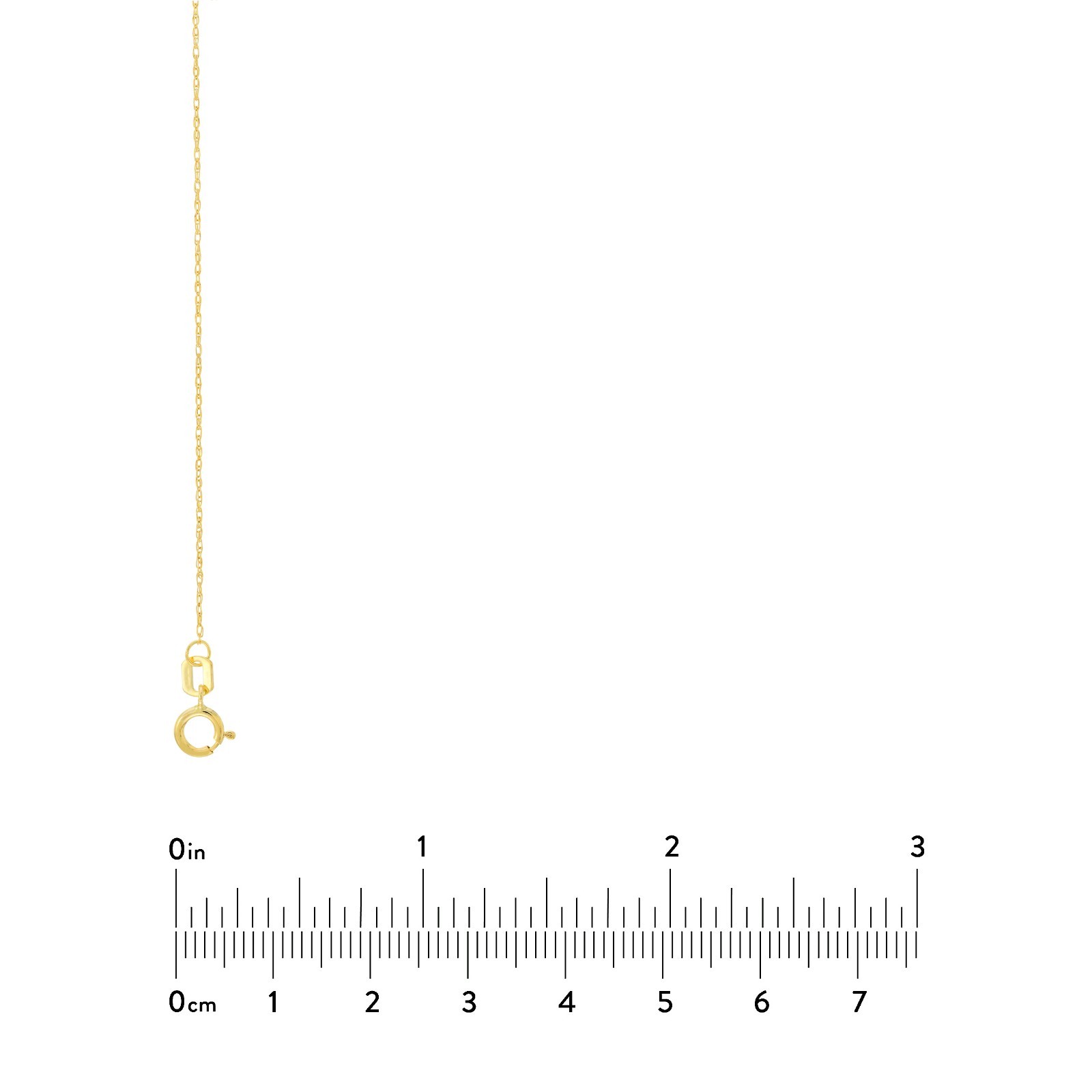 0.65mm Pendant Rope Chain with Spring Ring Clasp Real 14K Yellow Gold ALL SIZES
