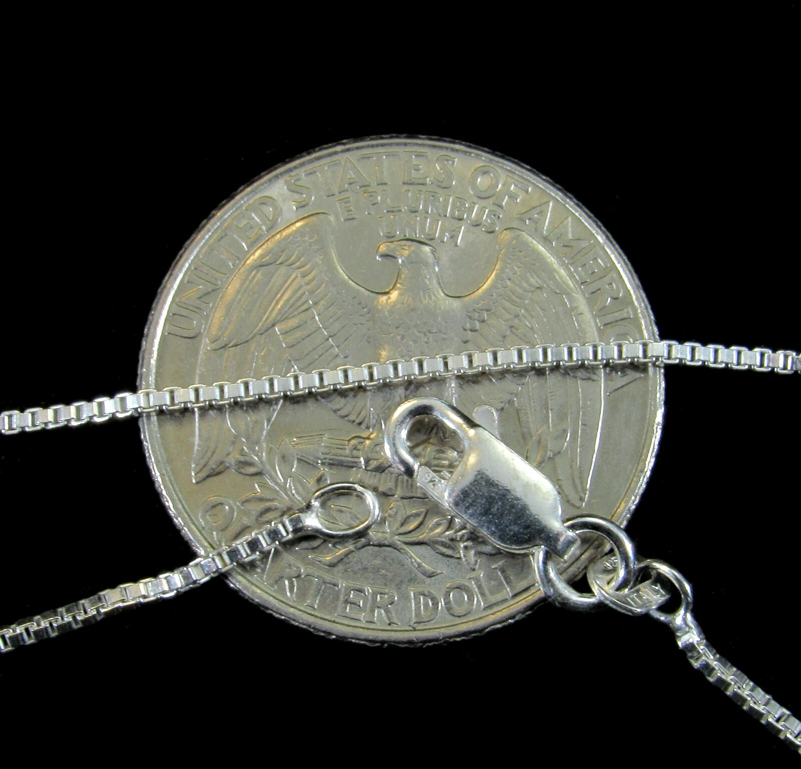 1.1MM Solid 925 Sterling Silver Italian Venetian Box Chain Necklace Italy