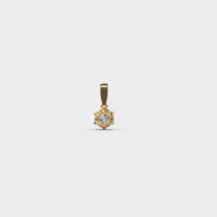 2.00 CtStar On the Horizon Diamond Pendant (Without Chain) 14k gold plated