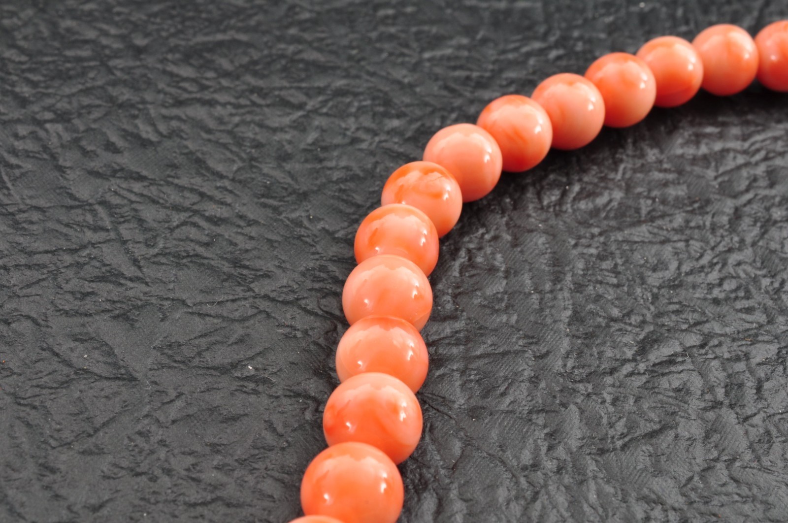 925 silver craps Pink coral necklace (17.3in, 370ct) 925 silver with Certificate