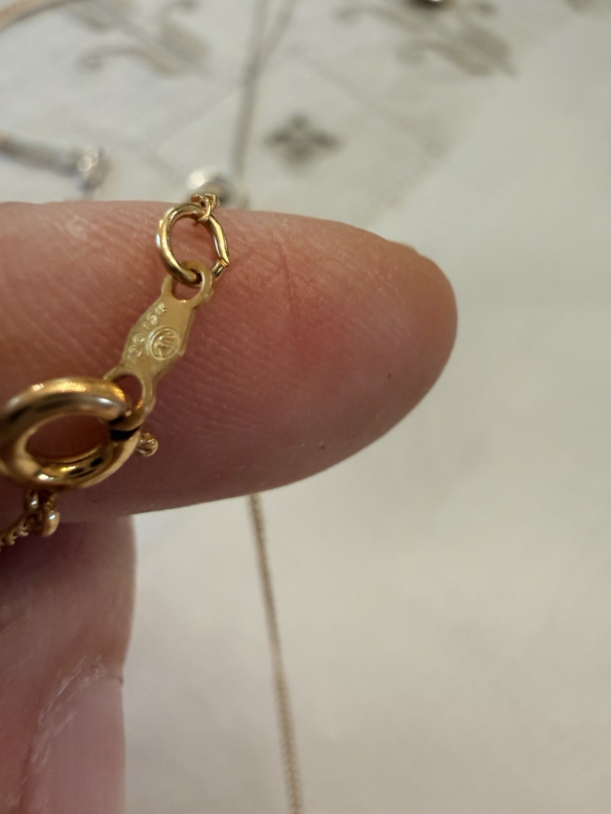14K Yellow Gold Heart Pendant Box Chain Necklace 18″ Spring Ring Signed
