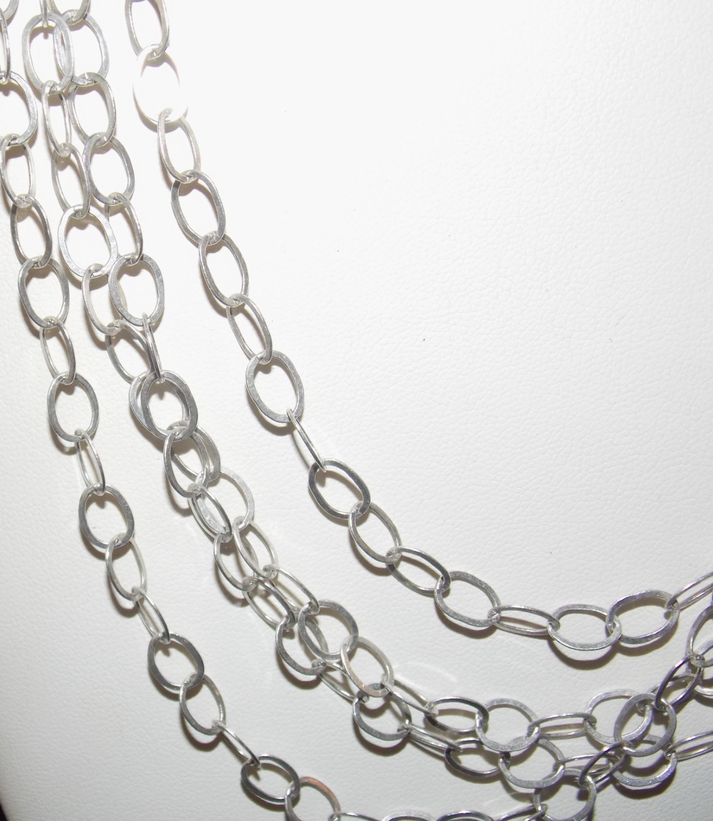Sterling Silver 100″ (8’4″) Oval Link Chain Necklace Lobster Clasp Signed PC