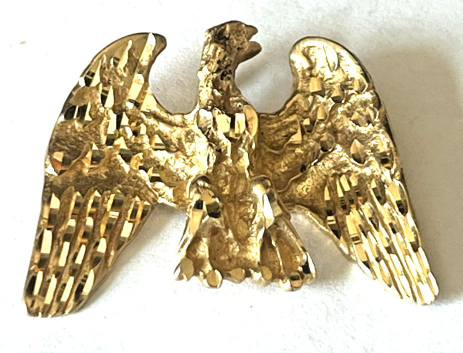 Awesome Solid Real 14K Yellow Gold EAGLE Bird Pendant Charm Animals POWER LQQK