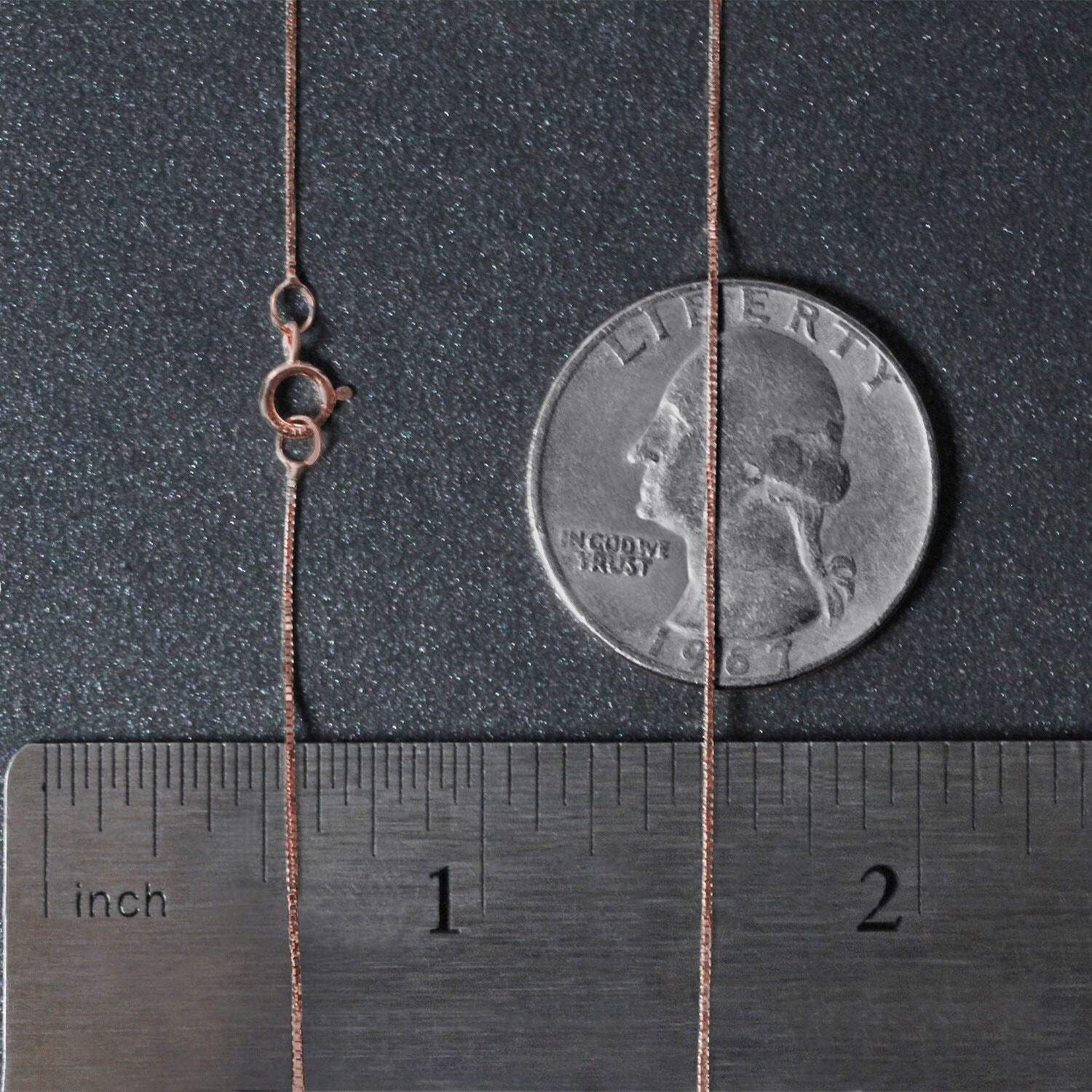 14k Rose Gold Classic Box Chain (0.45 mm)