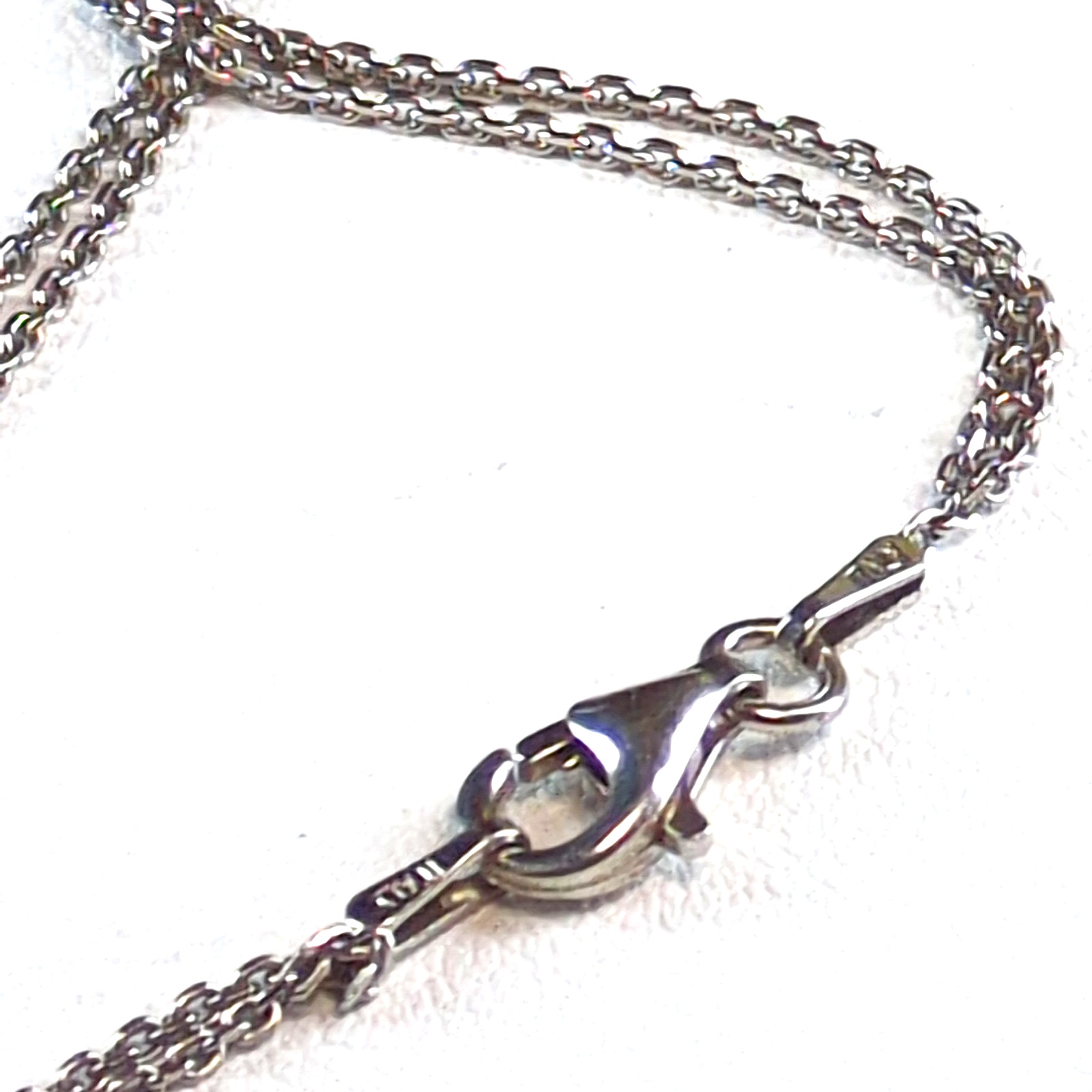 Vintage 925 Sterling Silver Double Strand Layered Cable Chain Necklace 17″ Italy
