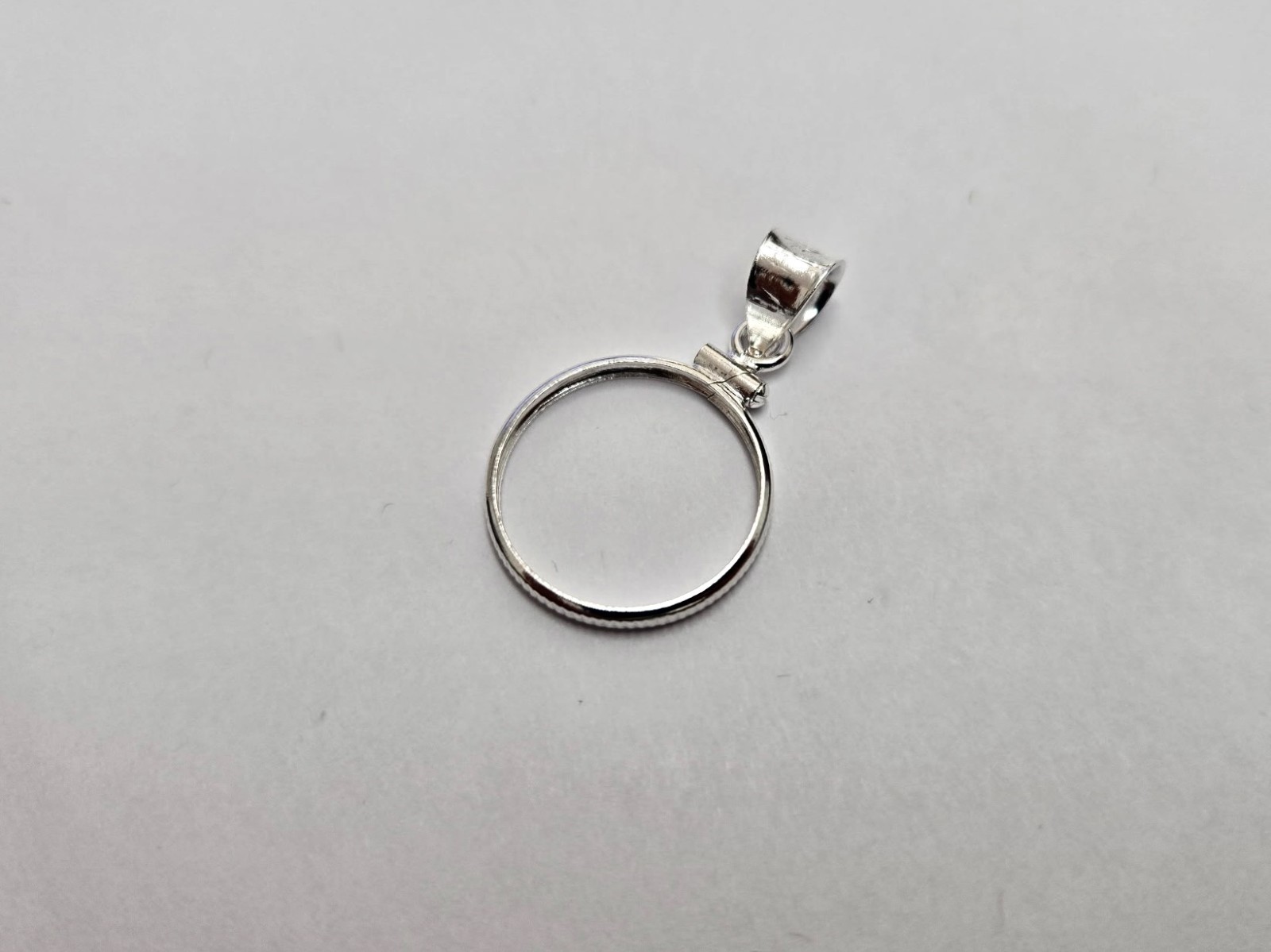 925 Sterling Silver 10 Cent Dime Coin Bezel Frame 18mm Screw Top Coin Edge