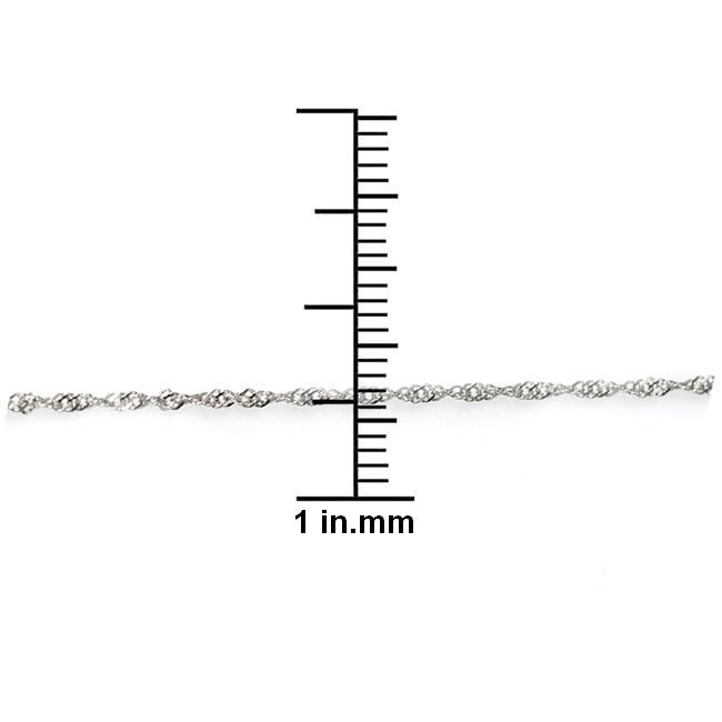 De Buman 16-24 Inch High-polish Sterling Silver Singapore Chain(1.2mm)