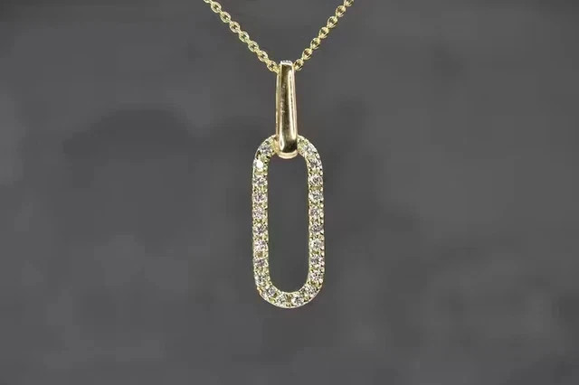 0.30Ct Round Lab Created Diamond Women’s Pendant Necklace 14K Yellow Gold Plated