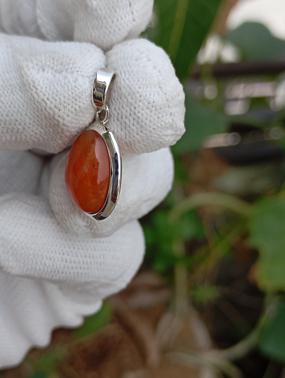 Red Carnelian Pendant 925 Sterling Silver Jewelry Handmade Gemstone Necklace