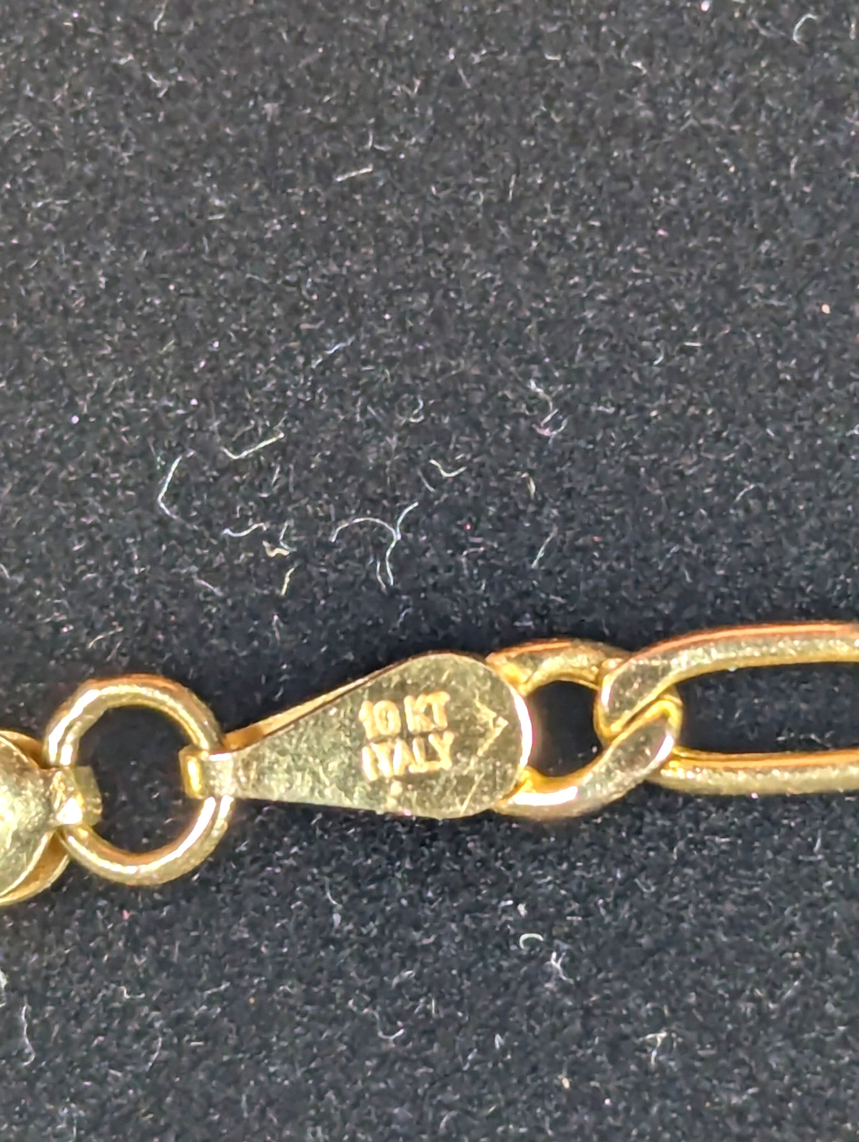 Vintage 10K SOLID Yellow Gold Figaro Necklace Chain Jewelry 20″ Gift FREE S&H