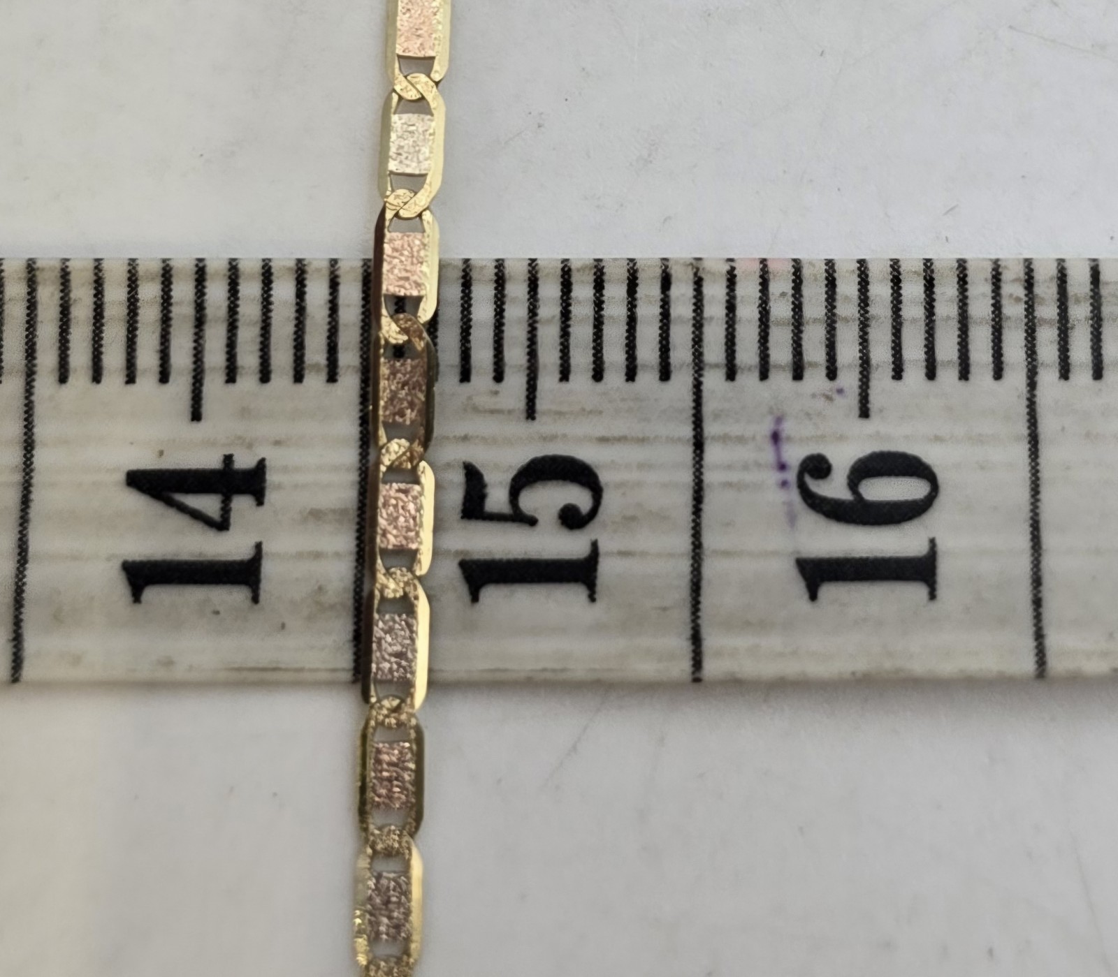 Excellent 18K Yellow Gold 16.5″ Arabic Script Nameplate Necklace 5.19g
