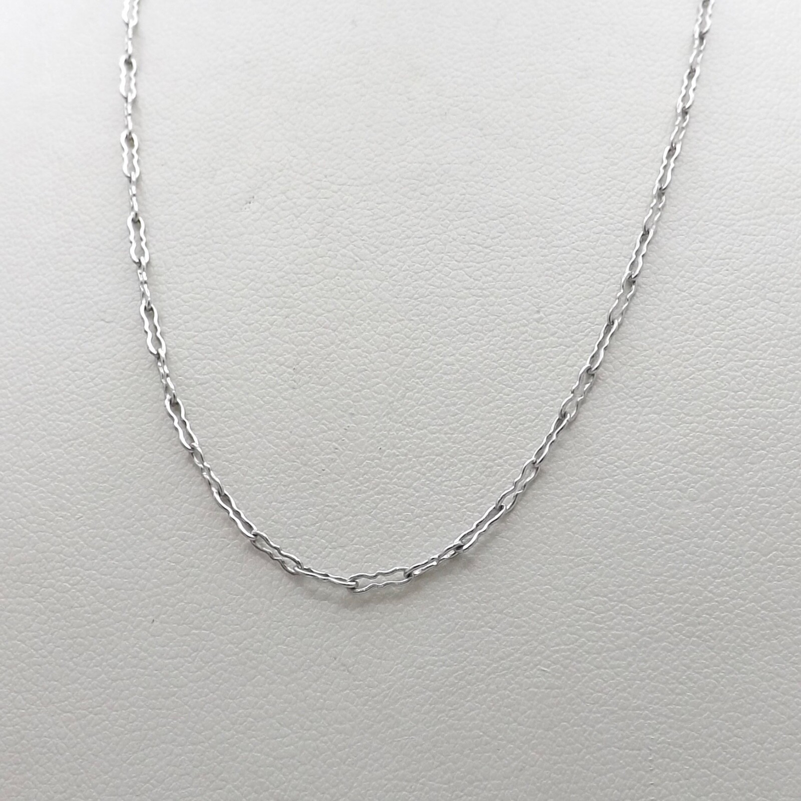 Sterling Silver Key Hole Oval Link Pendant Chain Necklace 24in Rhodium New
