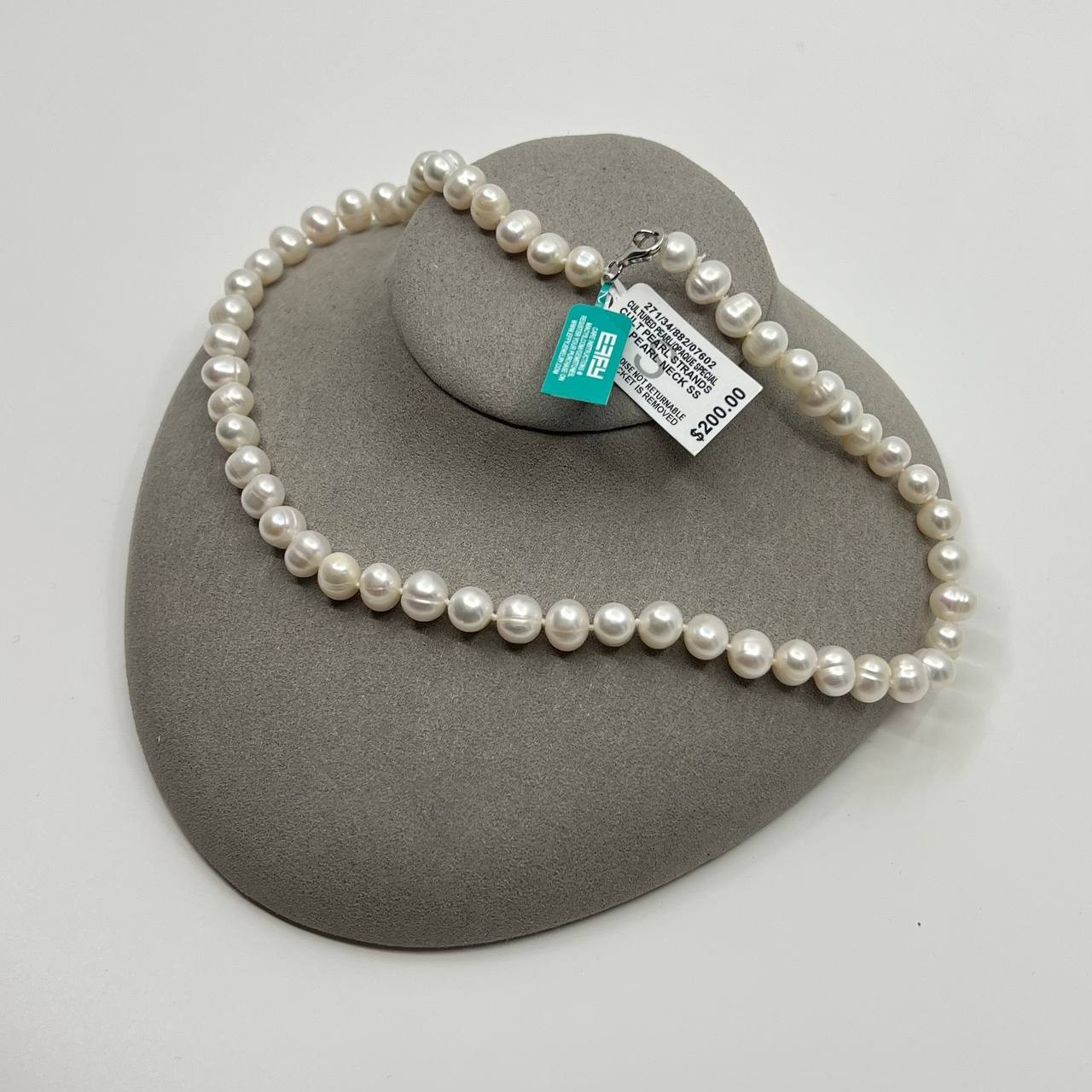 NWT $200 EFFY White Pearl Necklace Genuine Freshwater Pearl Necklace for Women