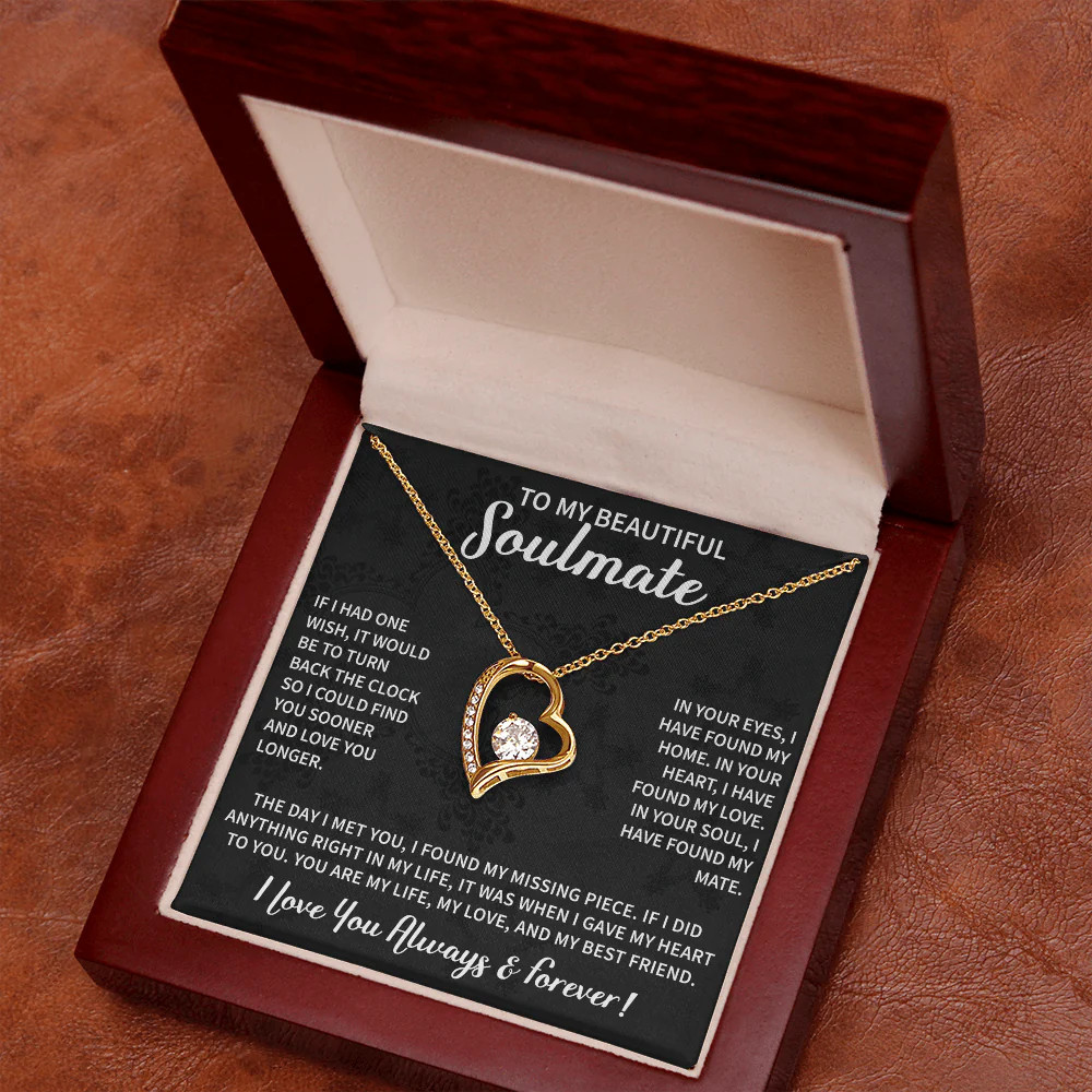 Beautiful Soulmate Necklace To My Beautiful Wife – My Future Wife Gift Soulmate
