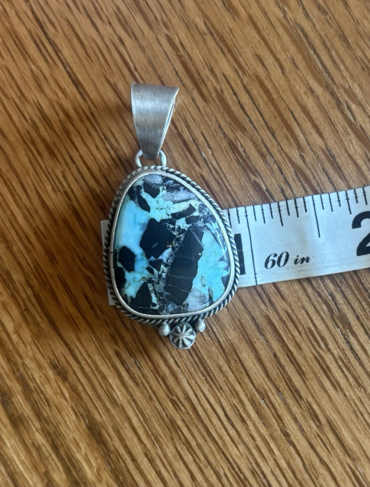 925 Sterling Silver Blue Moon Turquoise Pendant