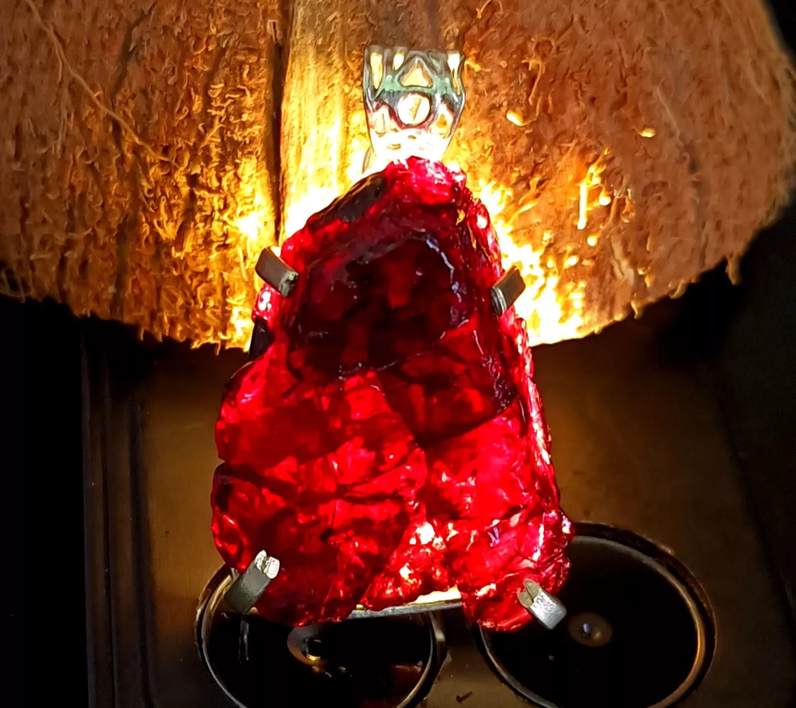 GIE Certified 92.74 Ct Natural PAINITE 925 Solid Silver Pendant LOOSE Gemstone