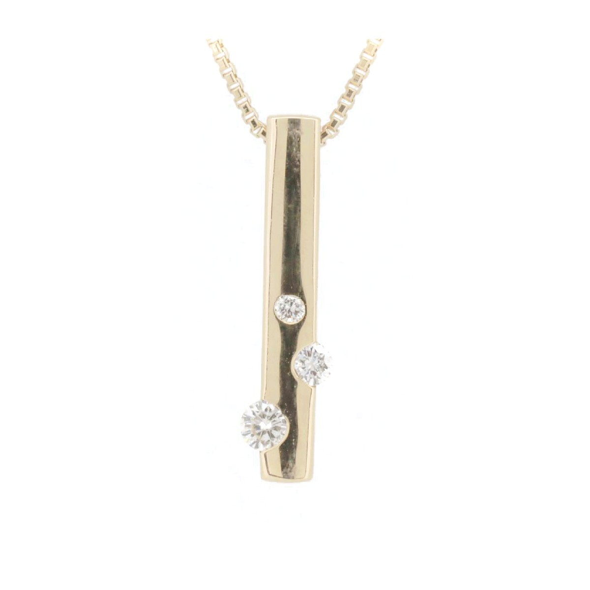 Star Jewelry Diamond Necklace 0.09ct 18K Yellow Gold
