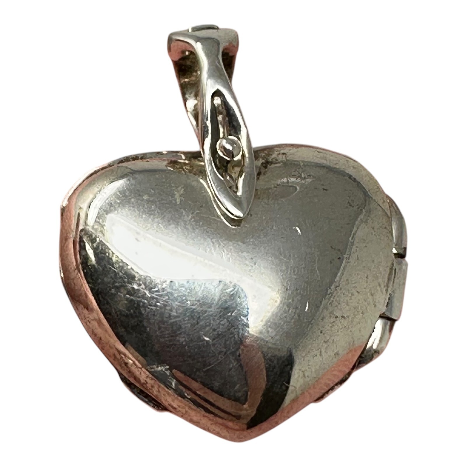 925 Marcasite Heart Enhancer Locket Sterling Silver CZ Pendant Thailand 8.48 g