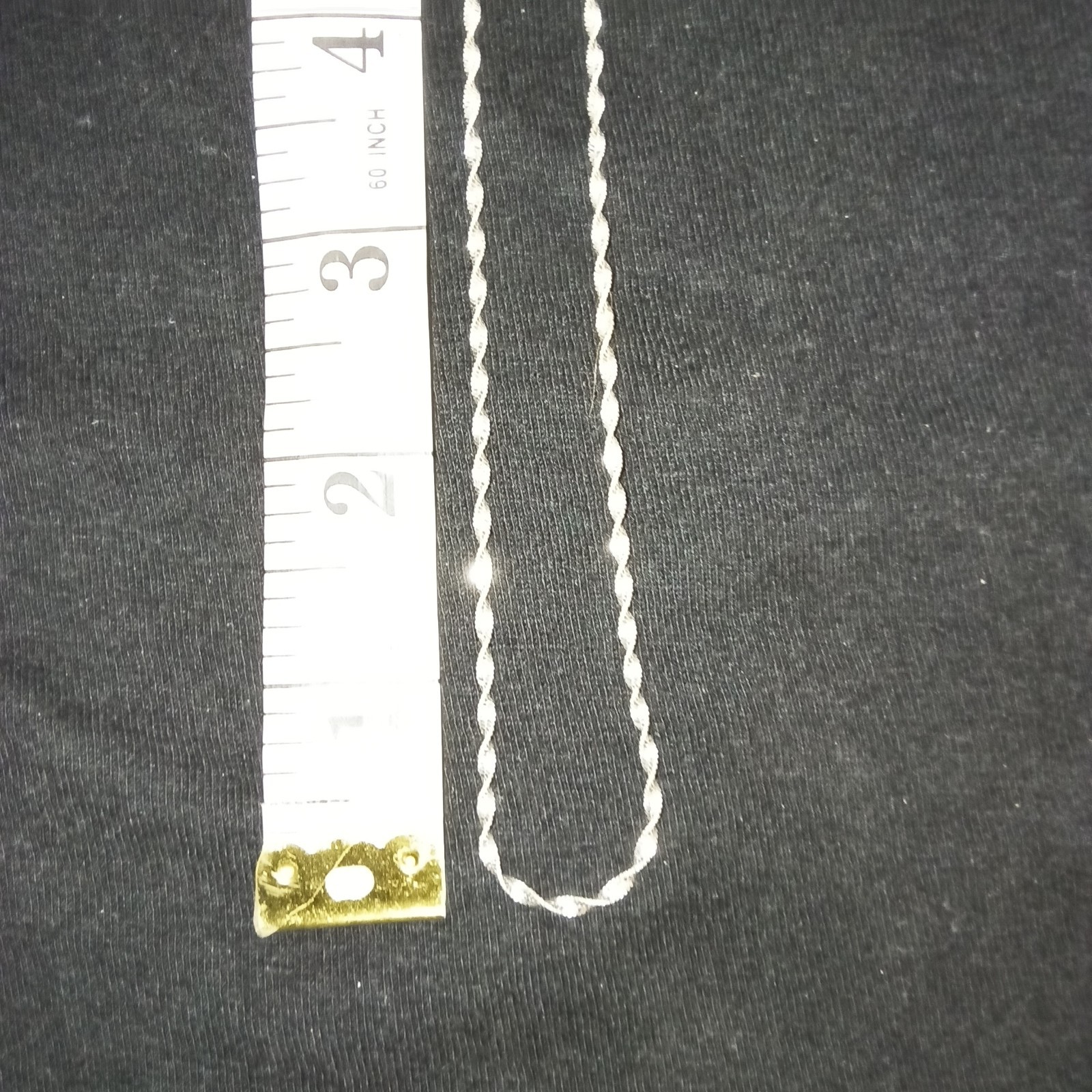 Beautiful 16 925 Silver Twisted Herringbone Chain Necklace 16 Inches!