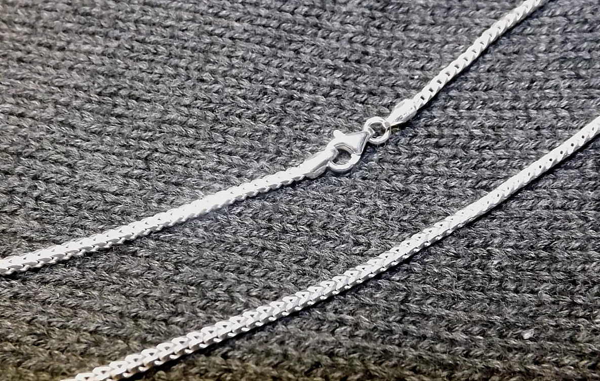 16″ Italian Solid Sterling Silver Franco Link Chain Necklace 925 Silver Chain