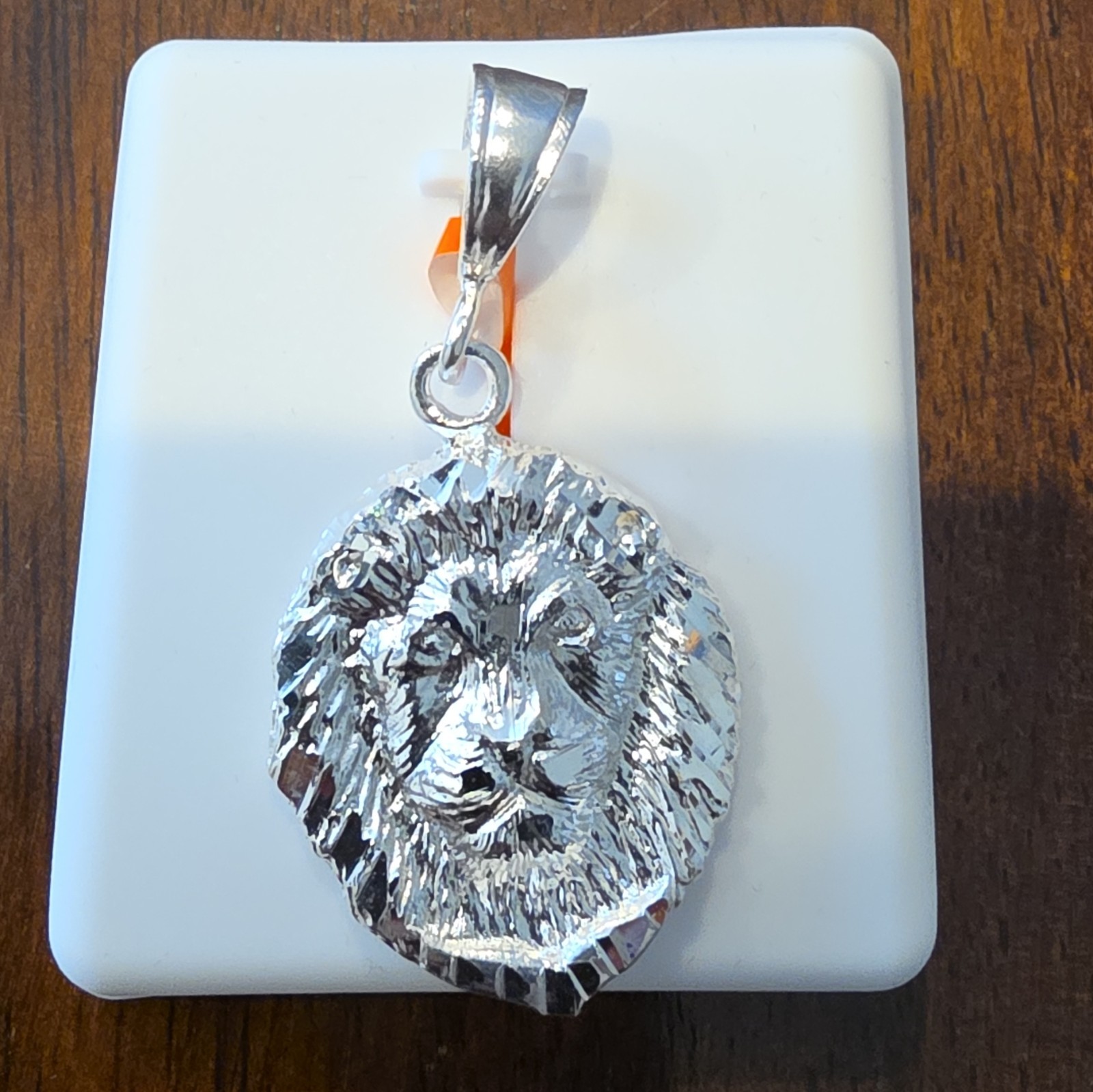 925 Sterling Silver Lion Head Pendant Animal Theme No Stone Silver Color