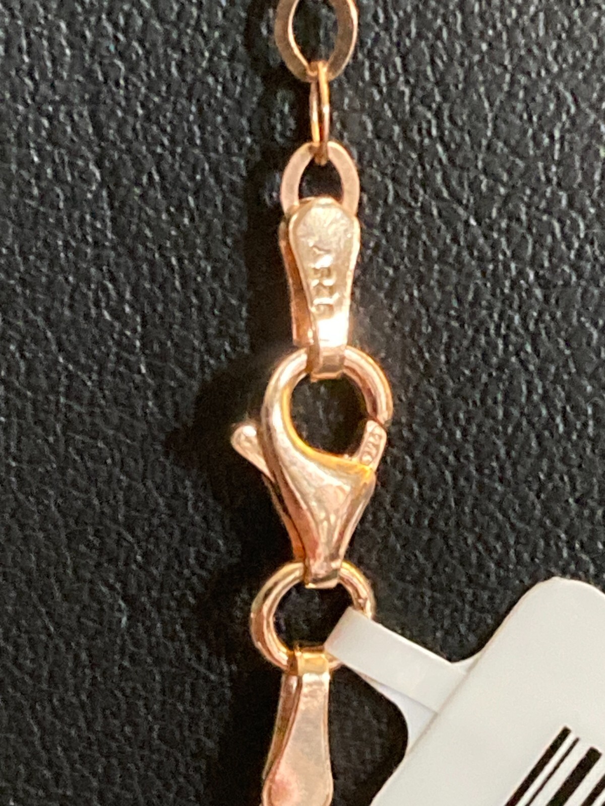 14K RG over .925 24″ Oval Link Chain Necklace w/ Goldtone Pine Cone Pendant
