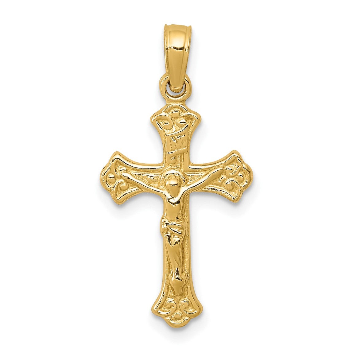 10k Yellow Gold Inri Crucifix Pendant