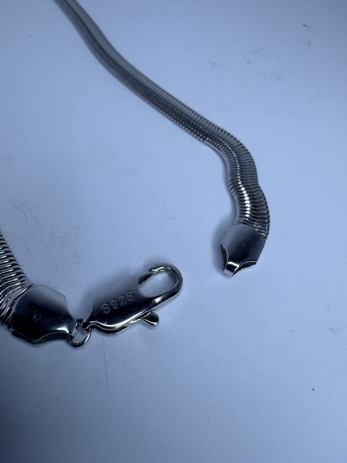 Italy 925 Sterling Silver 8mm Snake Chain Necklace 20.5″ 25g Heavy Unisex