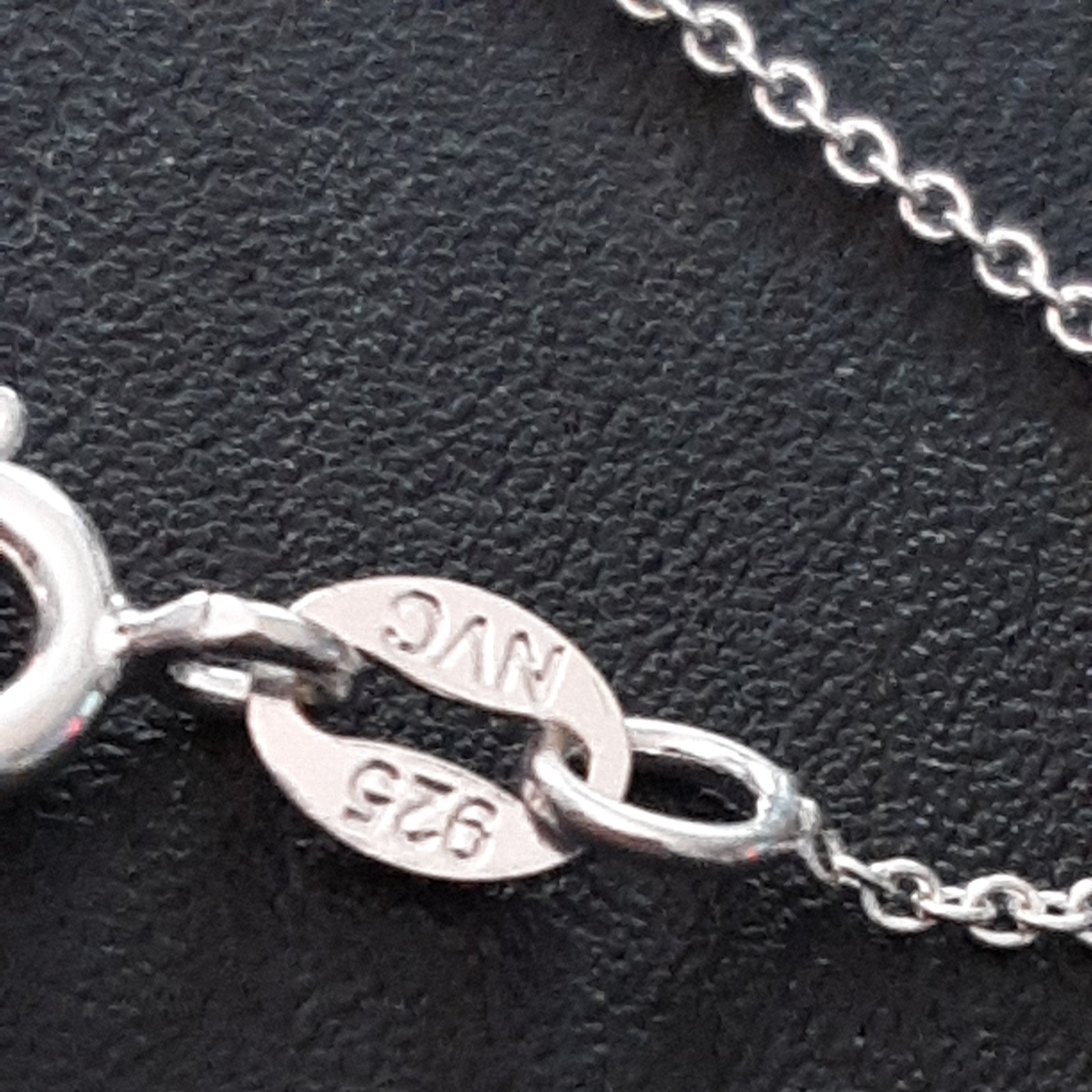 AVON ~ BEAUTIFUL .925 Sterling Silver CZ “ANGEL” Necklace ~ 18 in