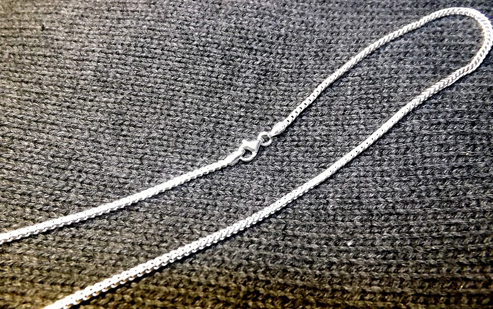 16″ Italian Solid Sterling Silver Franco Link Chain Necklace 925 Silver Chain