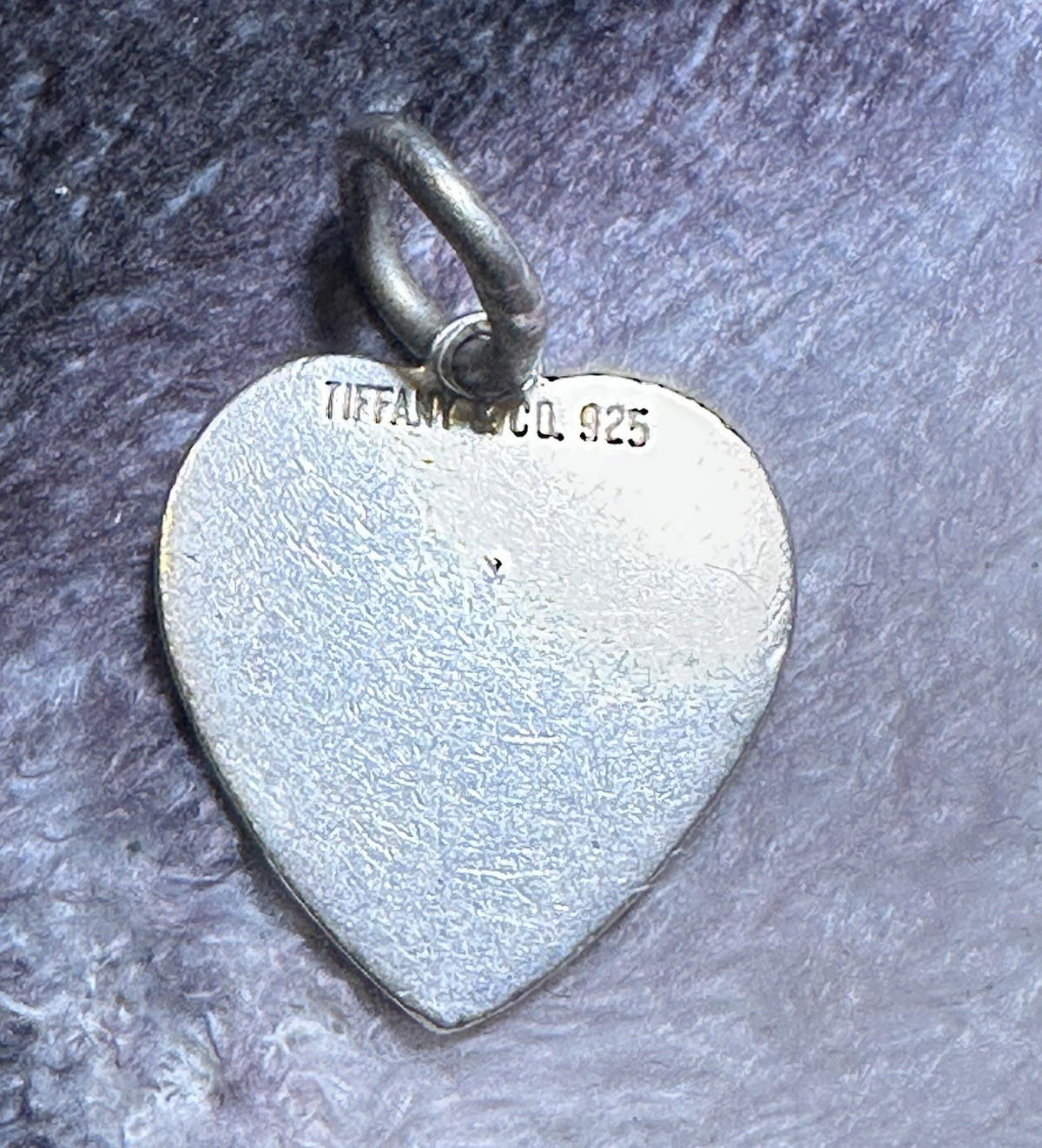 Tiffany & Co. Signed 925 Sterling Silver Heart Charm Pendant, No Stone, Love