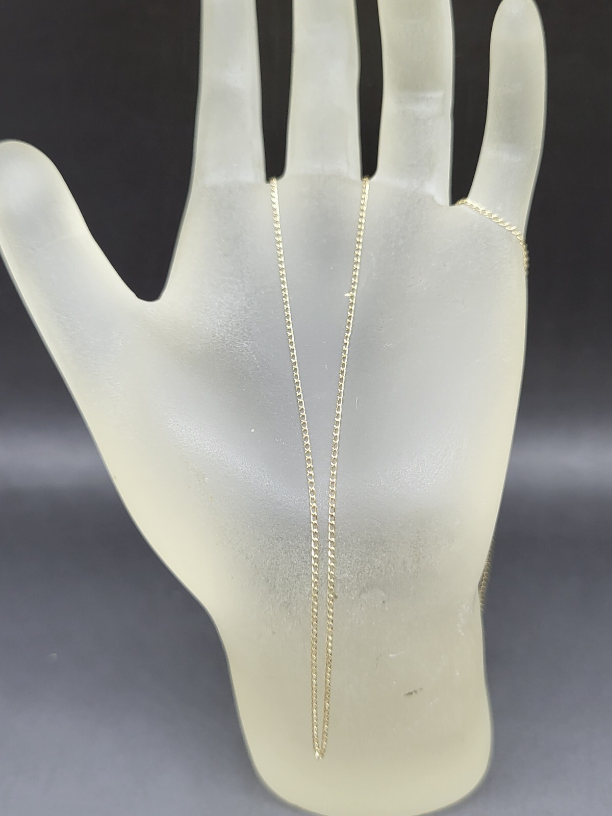 KT Gold Vermeil .925 Sterling Silver Oval Link Necklace Chain 18″ x .6mm