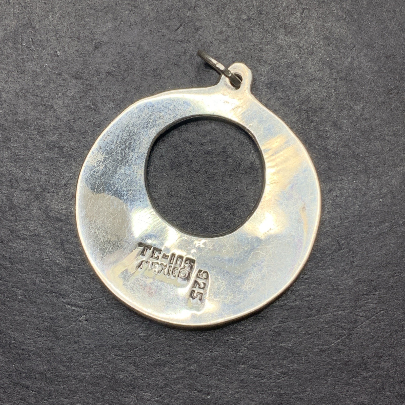 Sterling Silver 925 Lot Necklace Pendant X5 Taxco Crushed Turquoise Shield Crest