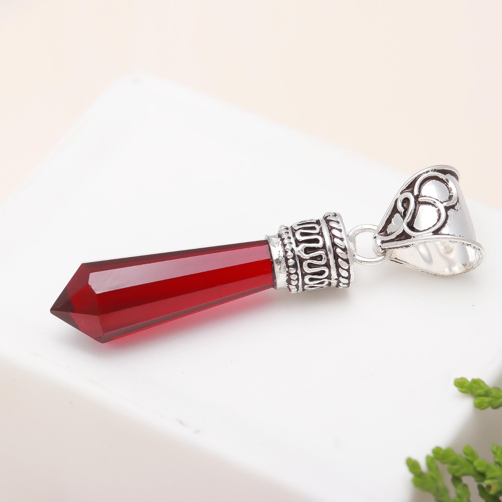 Garnet Gemstone Handmade Pendant 925 Sterling Silver Pendant Gift For Her
