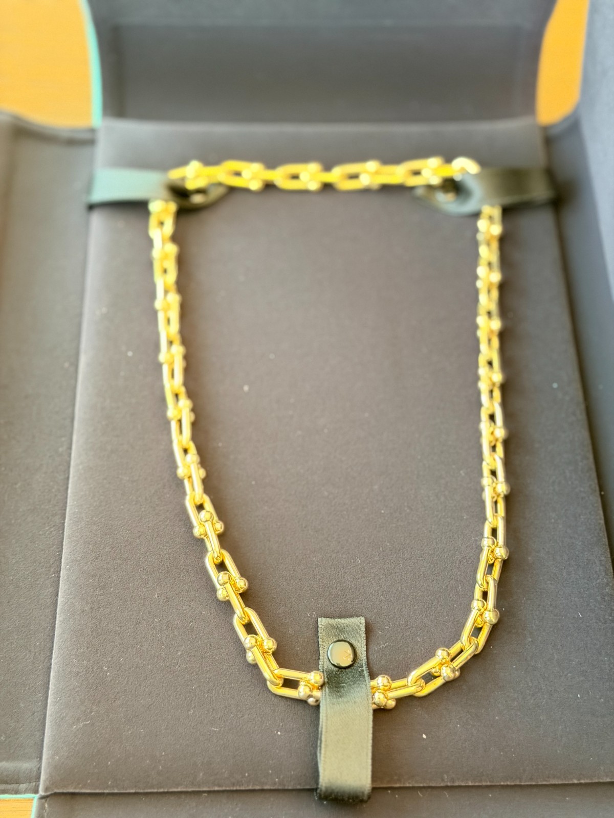 Tiffany & Co. HardWear Medium Link Necklace 18K Yellow Gold 18″ w/ Box